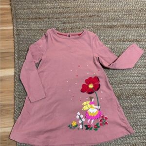 Mini Boden Pink Fairy Garden Kids Dress